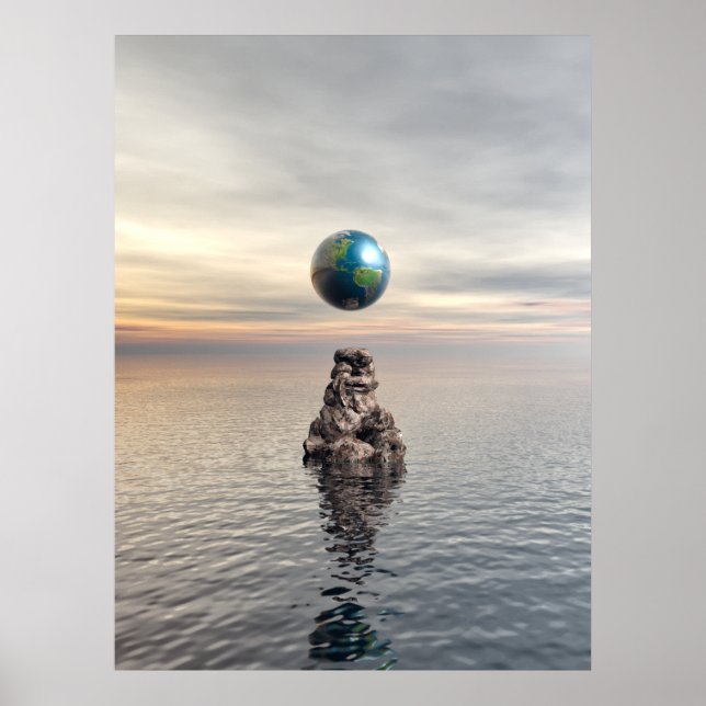 Surreal Sea Scene Poster (Front)