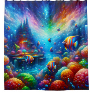 “Surreal Seascape: Aquatic Utopia Curtain”