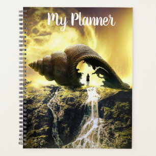 Surreal Seashell and Waterfalls Planner