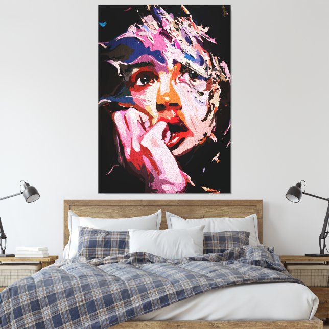 Surreal Shattered Reflection – Abstract Emotional  Canvas Print (Insitu(Bedroom))