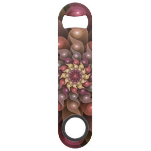 Surreal Shiny Flower Modern Abstract Fractal Art Bar Key