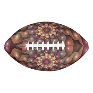 Surreal Shiny Flower Modern Abstract Fractal Art Football