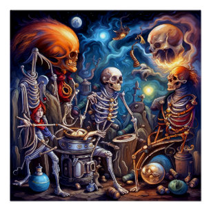 Surreal Skeletons II Poster