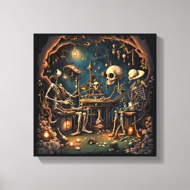 Surreal Skeletons III Canvas Print (Front)