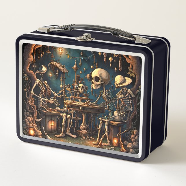 Surreal Skeletons III Metal Lunch Box (Front)