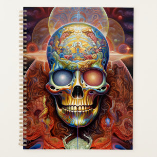 Surreal Skull Colourful Visionary Art Planner