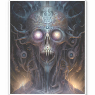Surreal Skull Gothic Horror Art