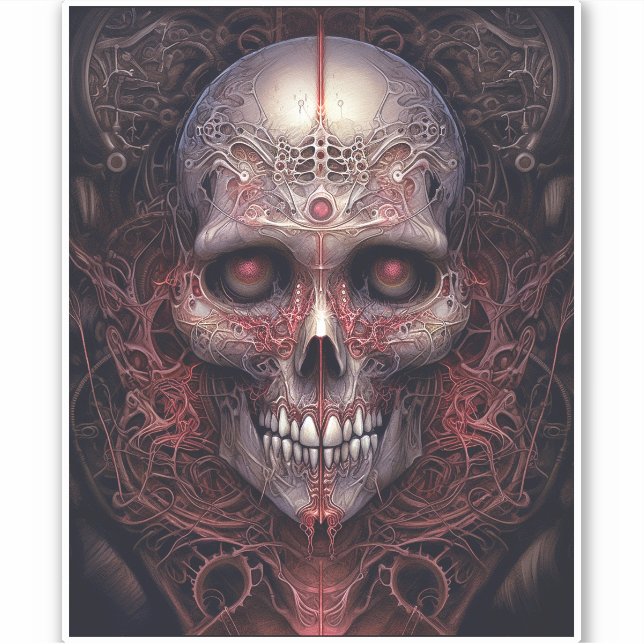 Surreal Skull Gothic Horror Art (Front)