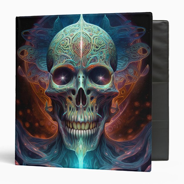 Surreal Skull Gothic Horror Art Binder (Front/Inside)