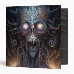 Surreal Skull Gothic Horror Art Binder