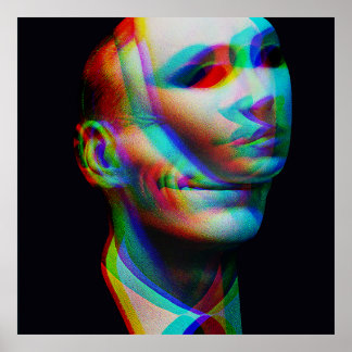 Surreal Smiling Man (Matte Print) Poster