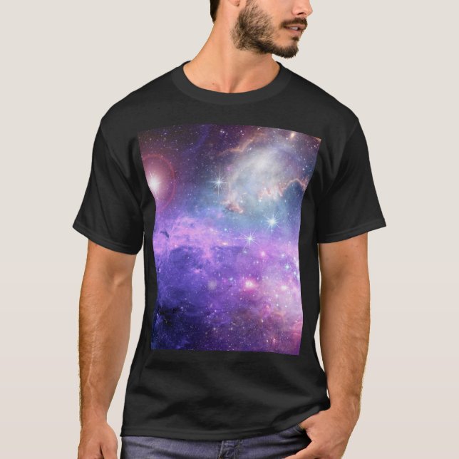 Surreal space background, starry sky. T-Shirt (Front)