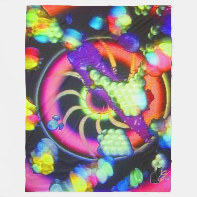 Surreal Spiral Fleece Blanket (Front)