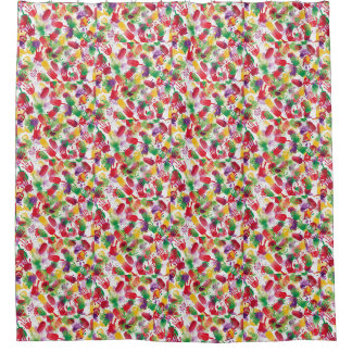 Surreal Splatter and Hand Print Shower Curtain