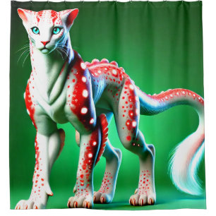 Surreal spotted feline glowing colour contrast