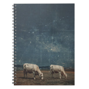 Surreal Starfield Pasture Cow Notebook