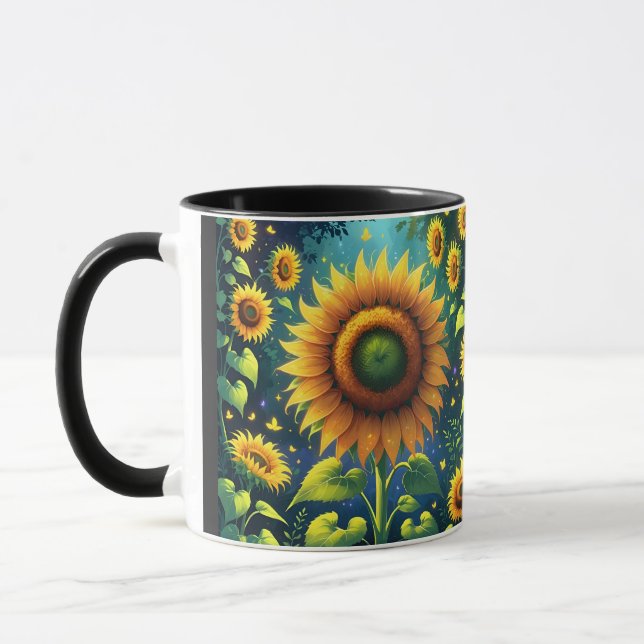 Surreal Sunflowers Mug (Left)