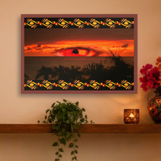 Surreal Sunset Eye Tropical Ocean 2106 Art Print
