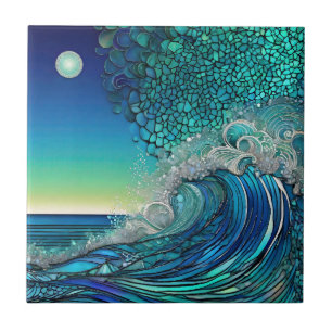 Surreal Surf Seascape Tile