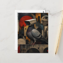 surreal surveillance camera pigeon