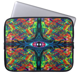Surreal Twisted Trippy Eye Visionary Oil Painting Laptop Sleeve