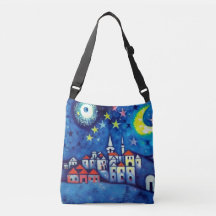 Surreal Village Cross-Body Tote