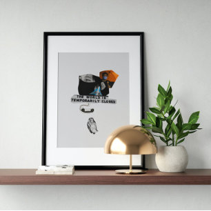 Surreal vintage crazy art  poster