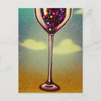 Surreal Vintage Long Stem Wine Glass