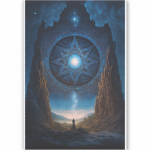 Surreal Visionary Landscape Art Sticker
