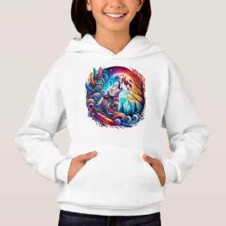 Surreal Wolf Howling at the Moon 01