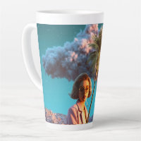 Surreal Woman with Palm Tree