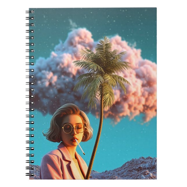 Surreal Woman with Palm Tree Notebook (Front)