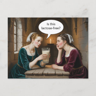 Surreal Women and Milk Is this Lactose Free? Postcard