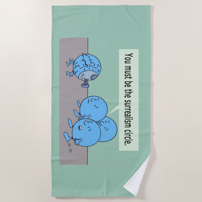 Surrealism Circle beach towel (Front)