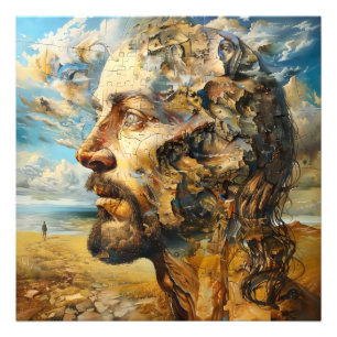 Surrealism Puzzle Head Photo Print