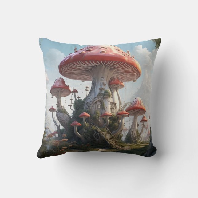 Surrealist Art - Dreamscapes Throw Pillow (Back)