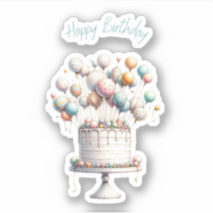 Surrealist Balloons and Birthday Cake