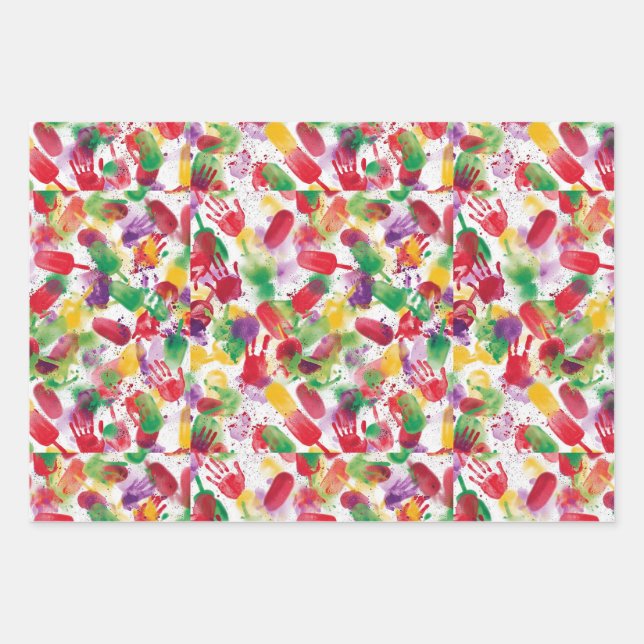 Surrealist Ice Pop Wrapping Paper (Front)