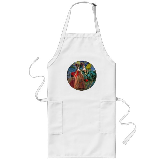 Surrealistic Gemini Butterfly Women Beautiful Long Apron (Front)
