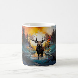Surrealistic Moose Standing In Water Coffee Mug