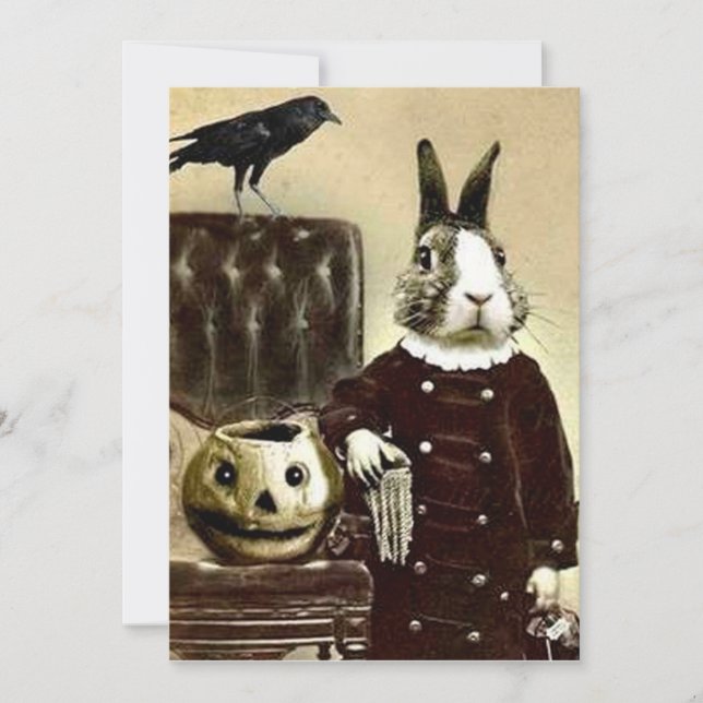 Surrealistic Vintage Halloween Party Invitation (Front)