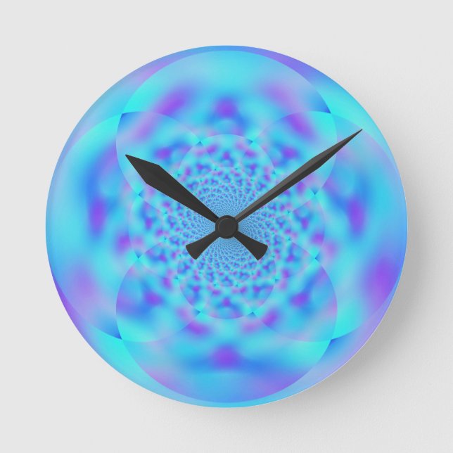 Surrealpete Art - Pastel Mosaic Inversion Round Clock (Front)