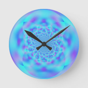 Surrealpete Art - Pastel Mosaic Inversion Round Clock