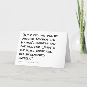 Surrender and Peace - Religious Greeting Card