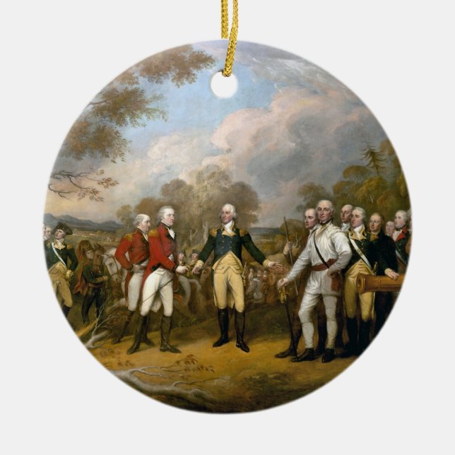 Surrender of General Burgoyne - 1822 Ceramic Ornament (Front)