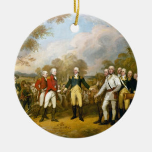 Surrender of General Burgoyne by John Trumbull Ceramic Ornament