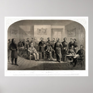 Surrender of General Lee at the Appomattox Poster