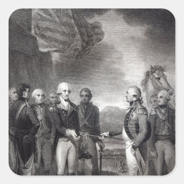 Surrender of Lord Cornwallis at Yorktown, 1781 Square Sticker (Front)