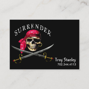 Surrender Pirate Business Card template