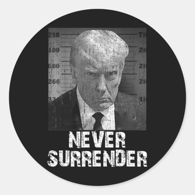 Surrender Pro Trump  Classic Round Sticker (Front)